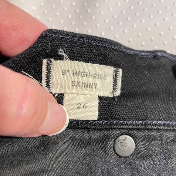 🎉😀CLEARANCE SALE!!😀🎉Madewell 9" High Rise Skinny Jeans in Black - Picture 6 of 15